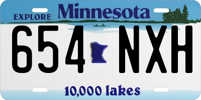 MN license plate 654NXH