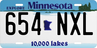 MN license plate 654NXL