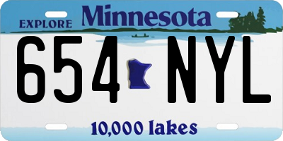 MN license plate 654NYL