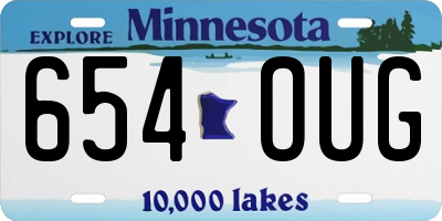 MN license plate 654OUG