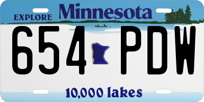 MN license plate 654PDW