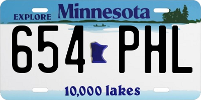MN license plate 654PHL
