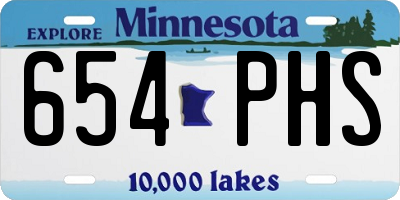 MN license plate 654PHS