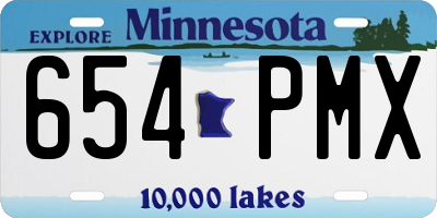 MN license plate 654PMX