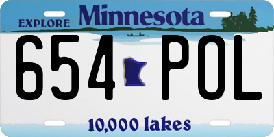 MN license plate 654POL