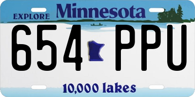 MN license plate 654PPU