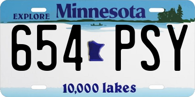 MN license plate 654PSY