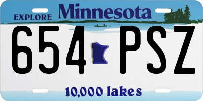 MN license plate 654PSZ