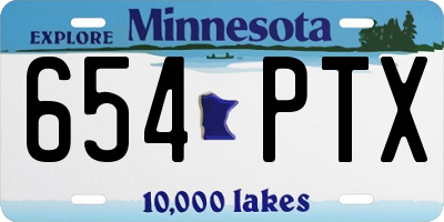 MN license plate 654PTX