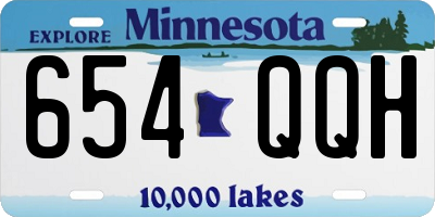 MN license plate 654QQH