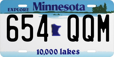 MN license plate 654QQM