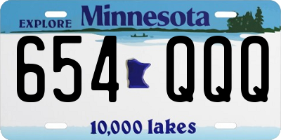 MN license plate 654QQQ