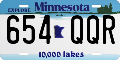 MN license plate 654QQR