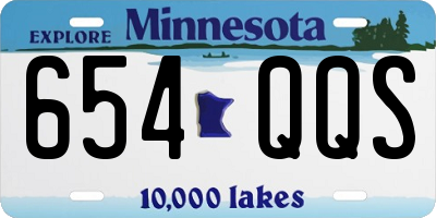 MN license plate 654QQS