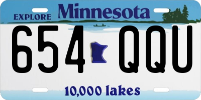 MN license plate 654QQU