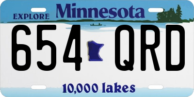 MN license plate 654QRD
