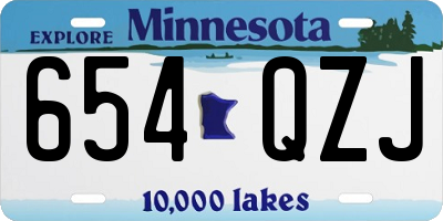 MN license plate 654QZJ