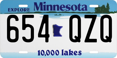 MN license plate 654QZQ