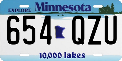 MN license plate 654QZU
