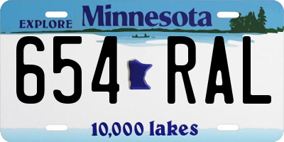 MN license plate 654RAL