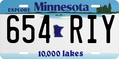 MN license plate 654RIY