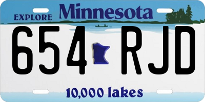 MN license plate 654RJD