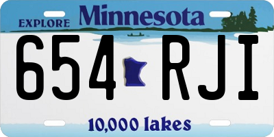 MN license plate 654RJI