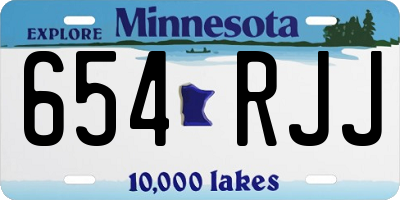 MN license plate 654RJJ