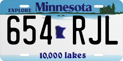 MN license plate 654RJL