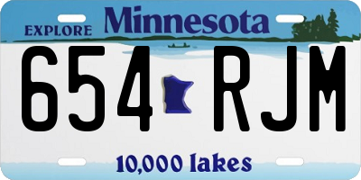 MN license plate 654RJM