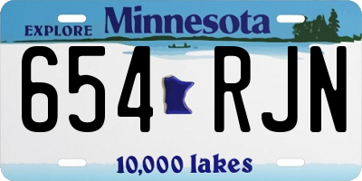 MN license plate 654RJN