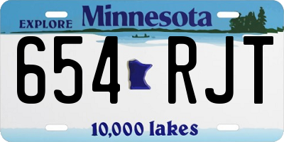 MN license plate 654RJT