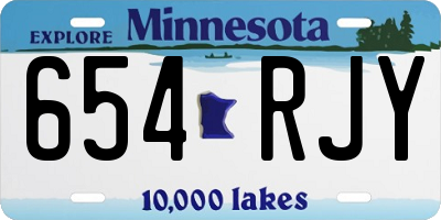MN license plate 654RJY