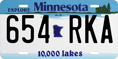 MN license plate 654RKA