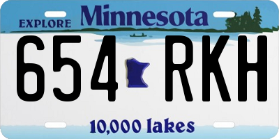 MN license plate 654RKH