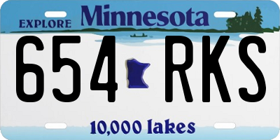 MN license plate 654RKS