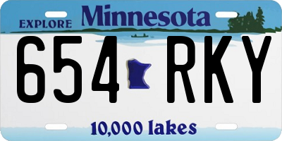 MN license plate 654RKY