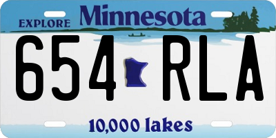 MN license plate 654RLA