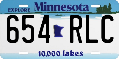 MN license plate 654RLC