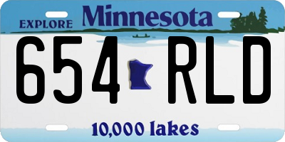 MN license plate 654RLD