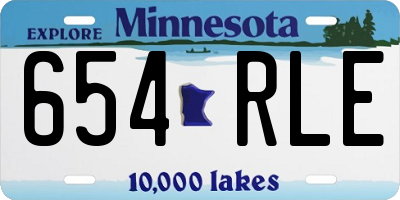 MN license plate 654RLE