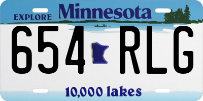 MN license plate 654RLG