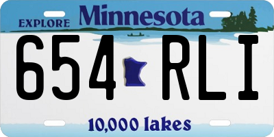 MN license plate 654RLI
