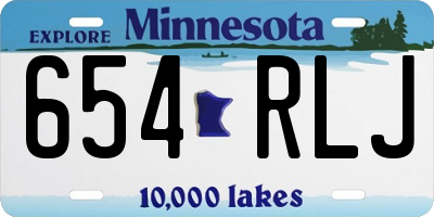 MN license plate 654RLJ