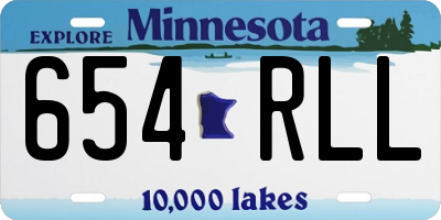 MN license plate 654RLL