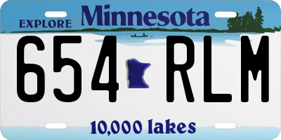 MN license plate 654RLM