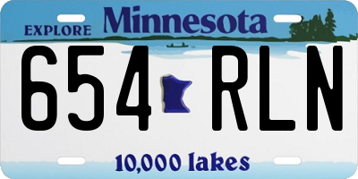 MN license plate 654RLN