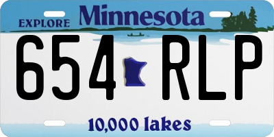 MN license plate 654RLP