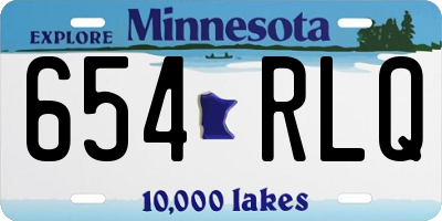 MN license plate 654RLQ