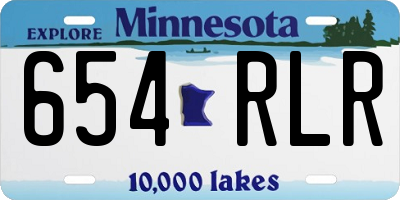 MN license plate 654RLR